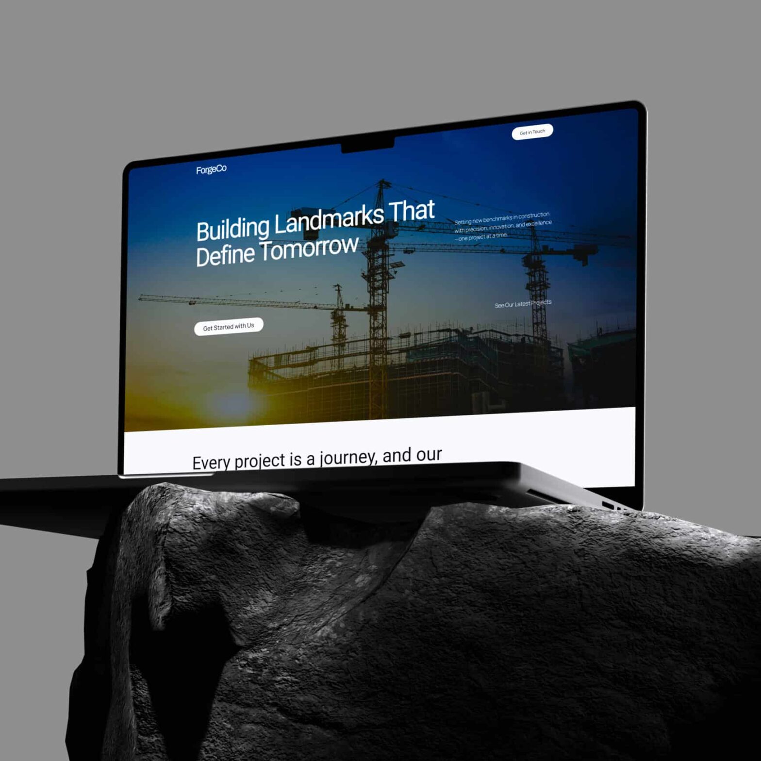 ForgeCo website mockup